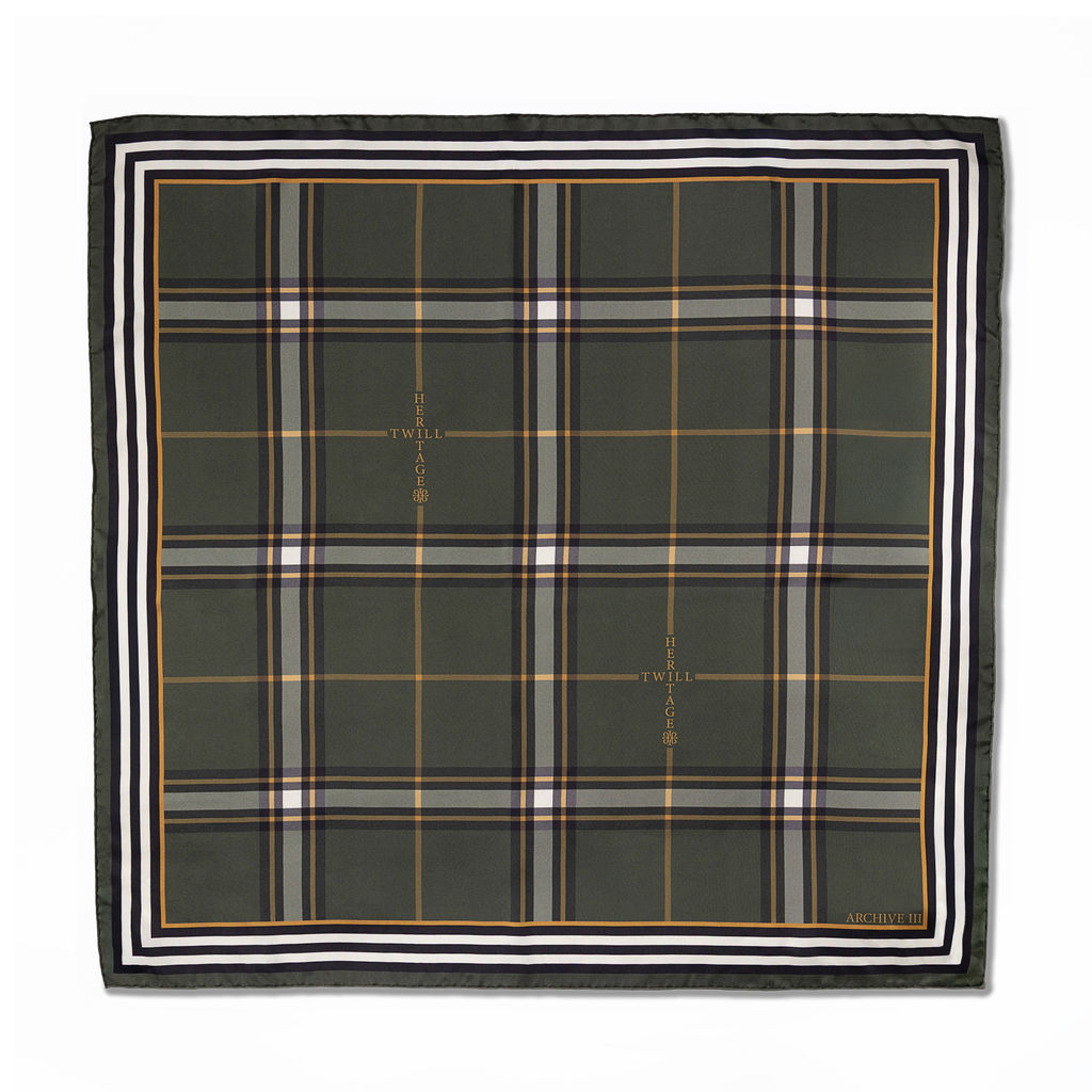 Heirloom Check Silk Scarf
