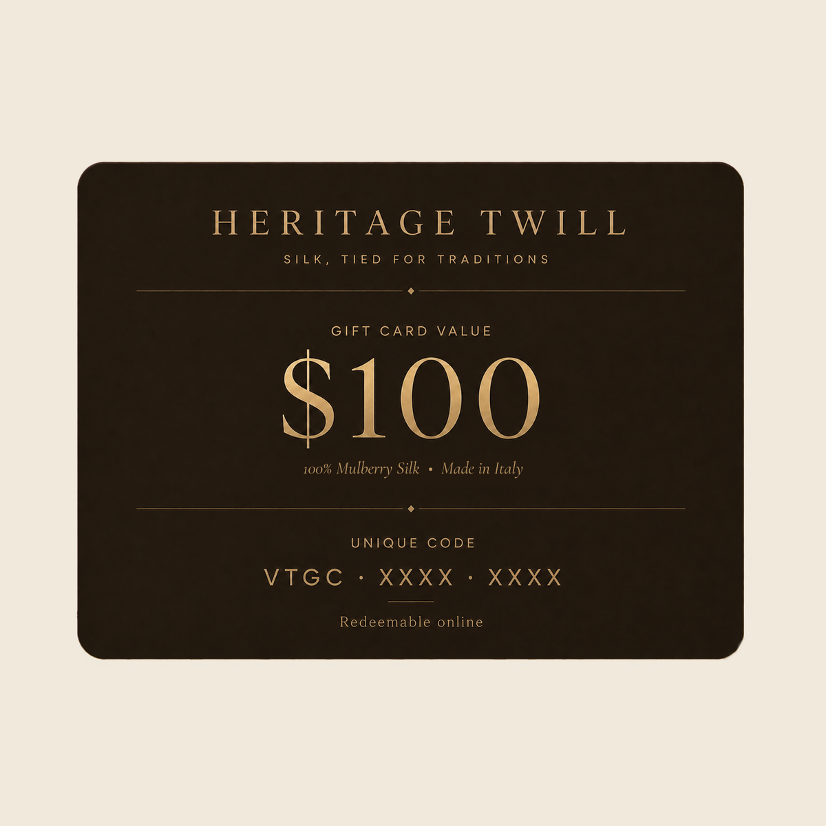 Heritage Twill Gift Card